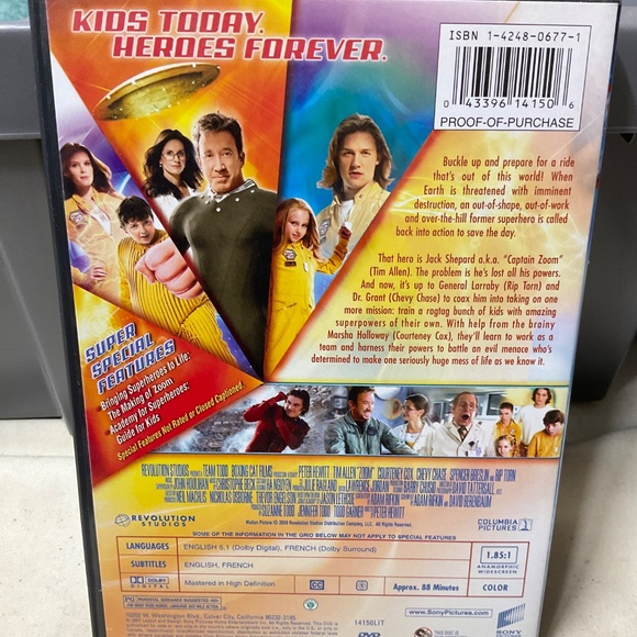 DVD - Tim Allen’s ZOOM: Academ for Superheroes. V149 - Picture 2 of 4